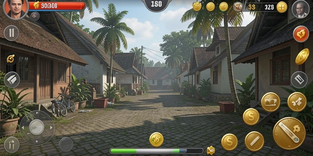 Screenshot menampilkan karakter utama dalam aksi pertarungan.