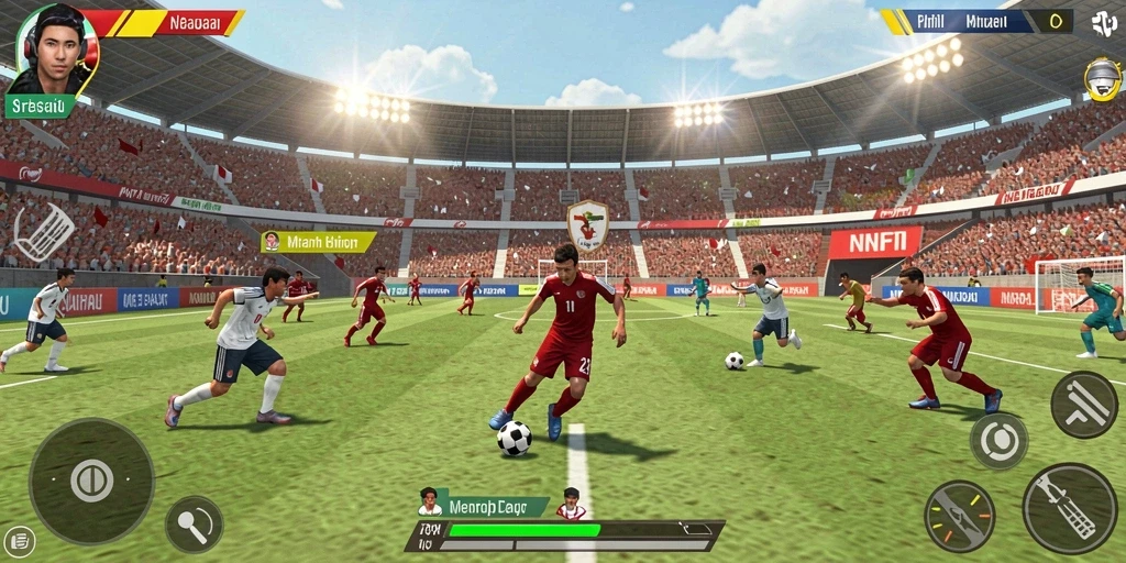Screenshot menunjukkan tampilan antarmuka yang menarik dan user-friendly.