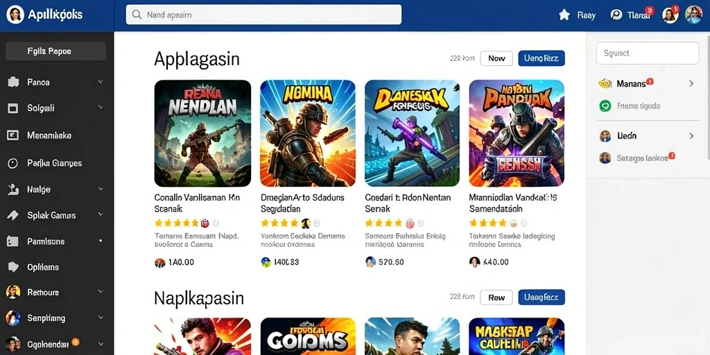 Tampilan awal game yang menarik dan user-friendly.