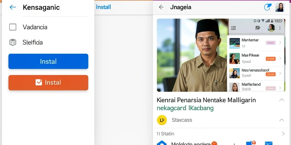 Tampilan menu utama VC55 yang menarik dan dinamis.