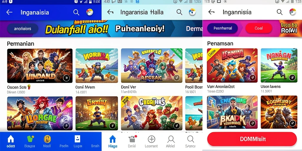 Antarmuka utama yang menarik dan mudah dinavigasi.